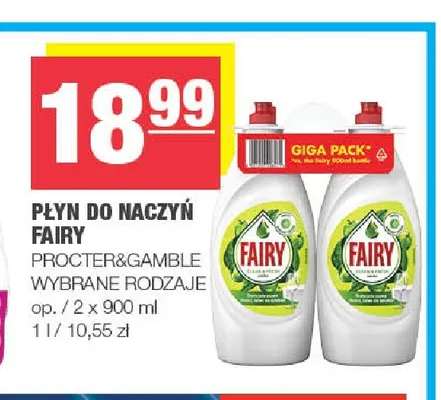 Płyn do naczyń Fairy 2-pak promocja w SPAR