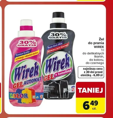 Żel do prania Wirek do czarnego promocja w Carrefour Market