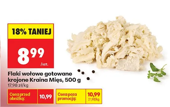 Flaki wołowe gotowane krojone promocja w Biedronka