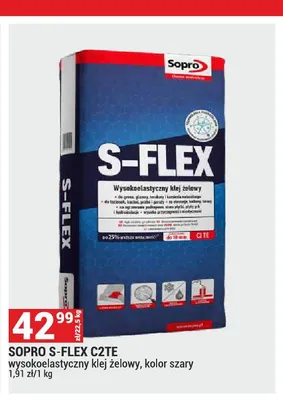 Wysokoelastyczny klej żelowy Sopro S-FLEX C2TE szary promocja w Merkury Market