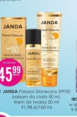 Krem do twarzy Janda Parasol Słoneczny SPF50 promocja w Drogerie Jasmin