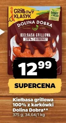 Kiełbasa grillowa 100% z karkówki Dolina Dobra promocja w Netto