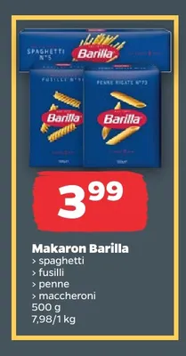 Makaron Barilla maccheroni promocja w Netto
