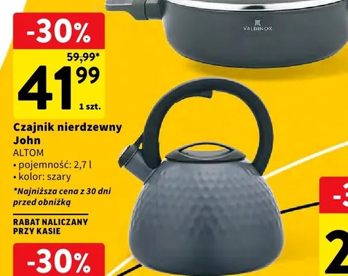 Czajnik nierdzewny John promocja w Intermarche