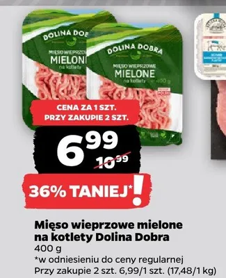 Mięso wieprzowe mielone na kotlety Dolina Dobra promocja w Netto