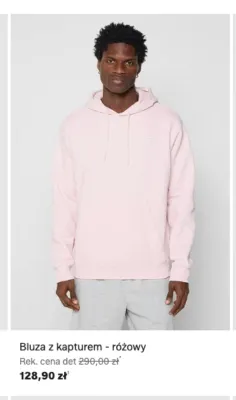 Bluza z kapturem New Balance różowa promocja w Lounge by Zalando