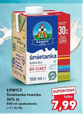 Śmietanka Łowicz 30% tł. promocja w Kaufland