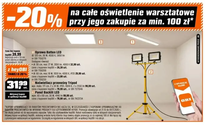 Oprawa Batten LED 60 cm promocja w OBI