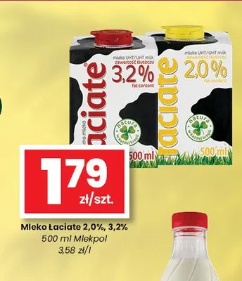 Mleko UHT Łaciate 2,0% promocja w emma MARKET