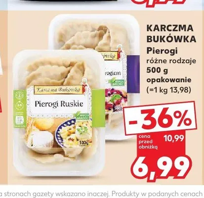 Pierogi ruskie Karczma Bukówka promocja w Kaufland