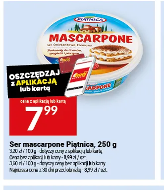 Ser mascarpone Piątnica promocja w Twój Market
