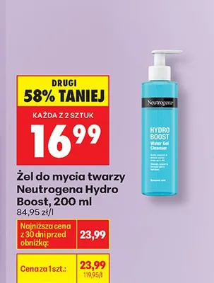 Żel do mycia twarzy Neutrogena Hydro Boost promocja w Biedronka