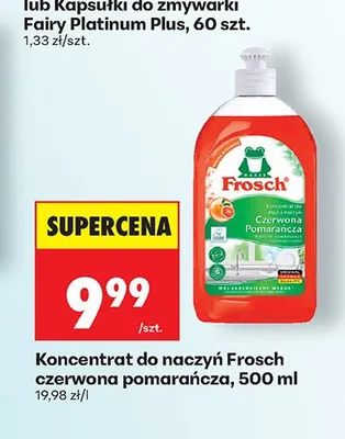 Koncentrat do naczyń Frosch czerwona pomarańcza promocja w Biedronka