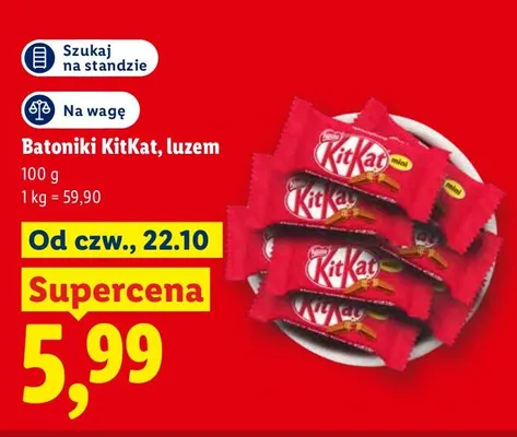 Batoniki KitKat luzem promocja w Lidl