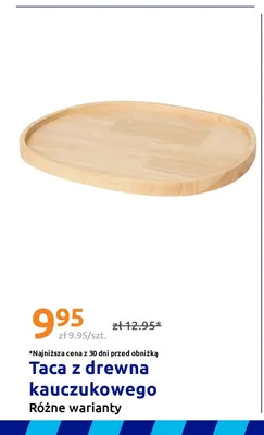 Taca z drewna kauczukowego promocja w Action