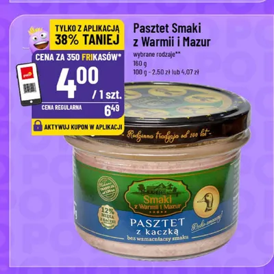 Pasztet z kaczką Smaki z Warmii i Mazur promocja w POLOmarket