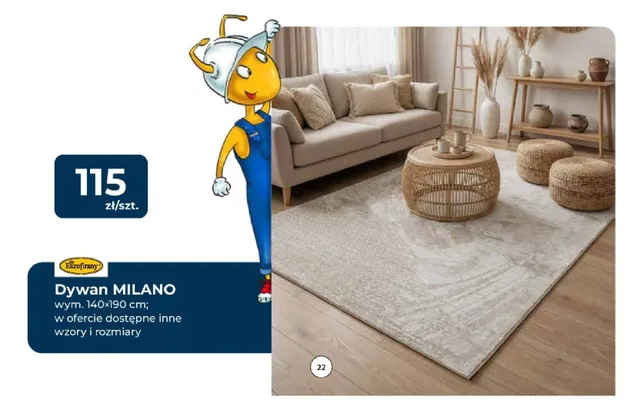 Dywan Eurofirany Milano 140x190 cm promocja w PSB Mrówka