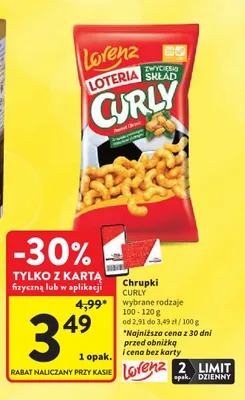 Chrupki Lorenz Curly promocja w Intermarche