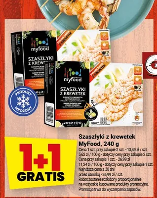 Szaszłyki z krewetek MyFood promocja w Twój Market