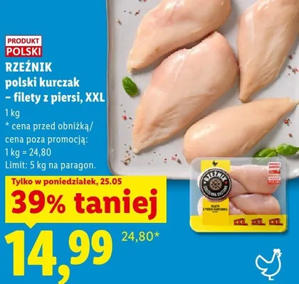 Polski kurczak - filety z piersi promocja w Lidl