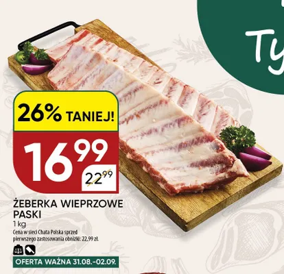 Żeberka wieprzowe paski promocja w Chata Polska