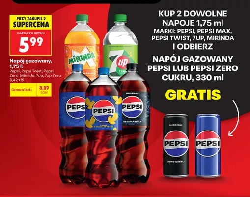 Napój gazowany Pepsi Twist promocja w Biedronka