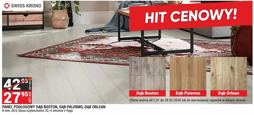 PANEL PODŁOGOWY DĄB ORLEAN promocja w Merkury Market