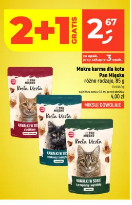 Mokra karma dla kota Kocia Uczta kawałki w sosie z makrelą i tuńczykiem Pan Mięsko promocja w Dealz