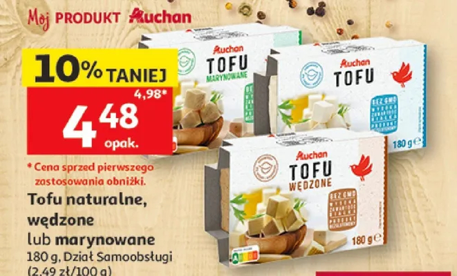 Tofu wędzone Auchan promocja w Auchan