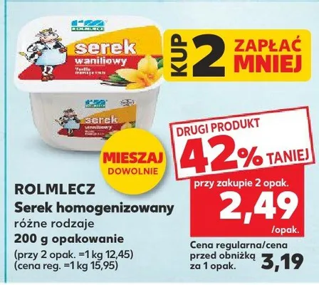 Serek homogenizowany Rolmlecz promocja w Kaufland