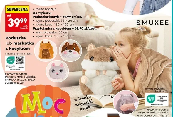 Poduszka lub maskotka z kocykiem SMUKEE promocja w Dzień Dziecka