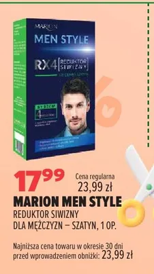 Reduktor siwizny dla mężczyzn Marion Men Style szatyn promocja w Drogerie Natura