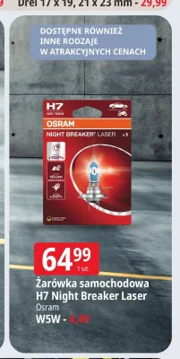 Żarówka samochodowa Osram H7 Night Breaker Laser promocja w Leclerc