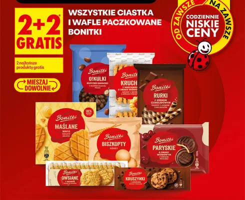 Rurki Bonitki z kremem czekoladowym promocja w Biedronka