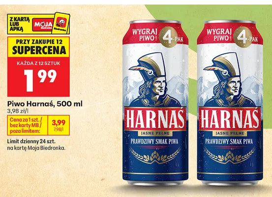 Piwo Harnaś promocja w Biedronka