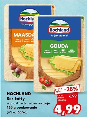 Ser żółty w plastrach różne rodzaje promocja w Kaufland