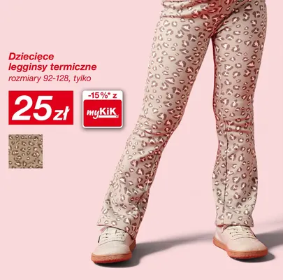 Dziecięce legginsy termiczne promocja w KiK