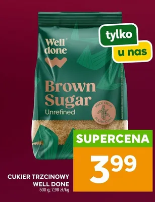 Cukier trzcinowy Well Done promocja w Stokrotka