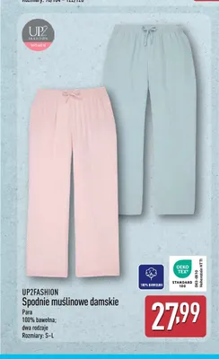 Spodnie muślinowe damskie UP2Fashion promocja w Aldi