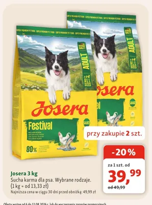 Sucha karma dla psa Josera Adult promocja w MAXI ZOO