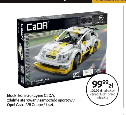 Klocki konstrukcyjne CaDA zdalnie sterowany samochód sportowy Opel Astra V8 Coupe promocja w Empik