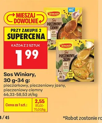 Sos pieczeniowy jasny Winiary promocja w Biedronka