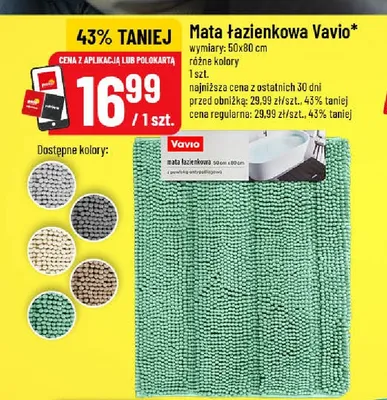 Mata łazienkowa Vavio 50x80 cm promocja w POLOmarket