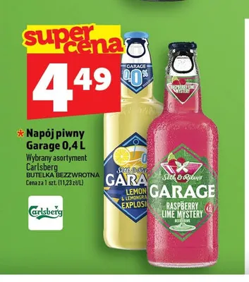 Napój piwny Garage Raspberry Lime Mystery promocja w TOPAZ