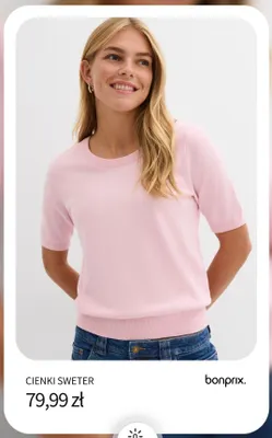 Cienki sweter Bonprix promocja w bonprix