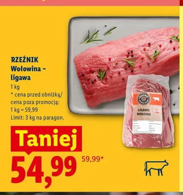 Wołowina ligawa Rzeźnik promocja w Lidl