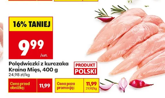 Polędwiczki z kurczaka Kraina Mięs promocja w Biedronka