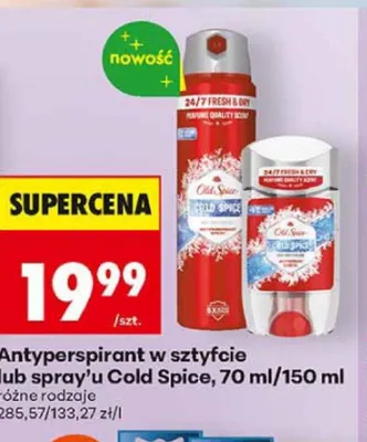 Antyperspirant w sztyfcie lub spray'u Cold Spice promocja w Biedronka