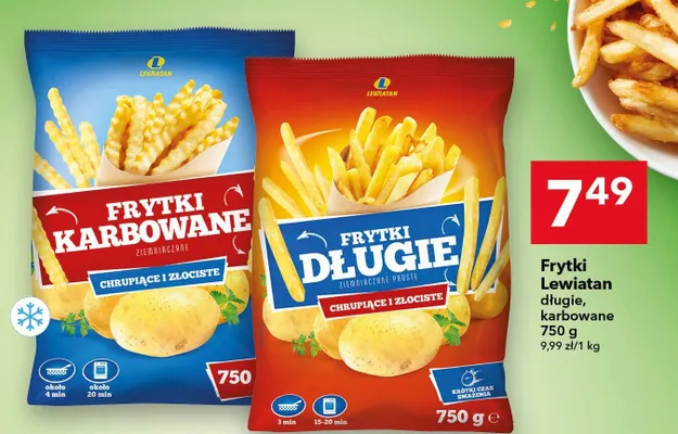 Frytki karbowane promocja w LEWIATAN