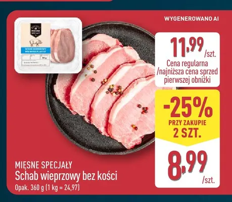 Schab wieprzowy bez kości Mięsne Specjały promocja w Aldi